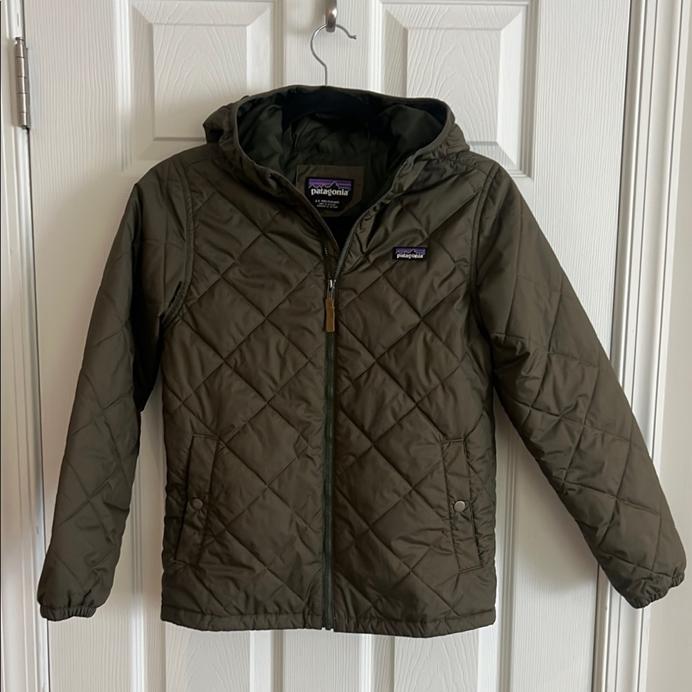 Patagonia Kids Quilted Puffer Olive